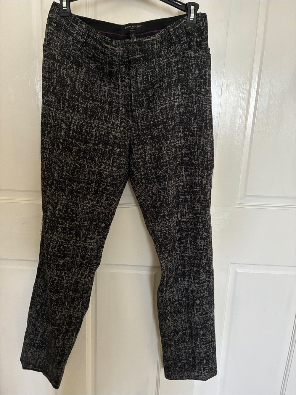 Banana Republic Black and White Textured Pants